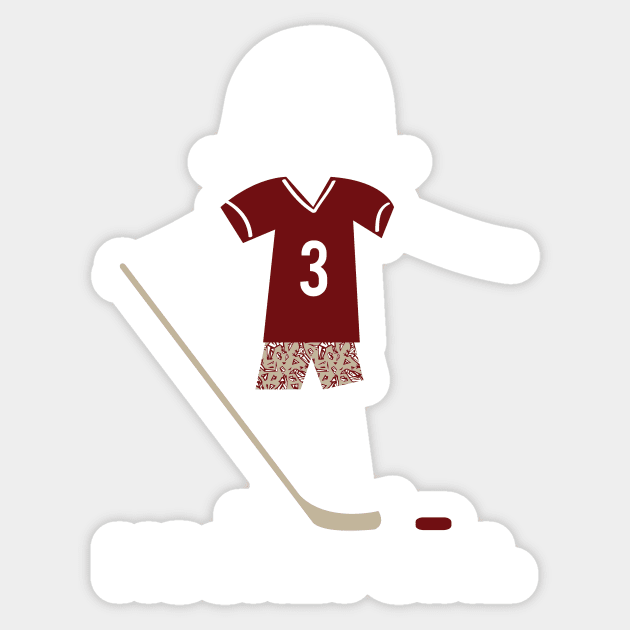 Funny Womens Ice Hockey Girl Stick Figure Illustration Sticker by whyitsme